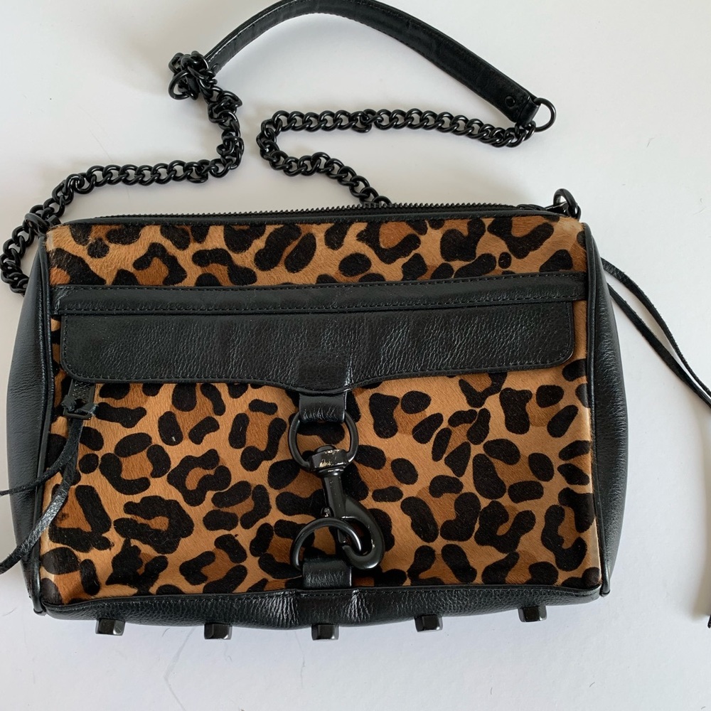 Rebecca Minkoff cheetah calf hair crossbody bag